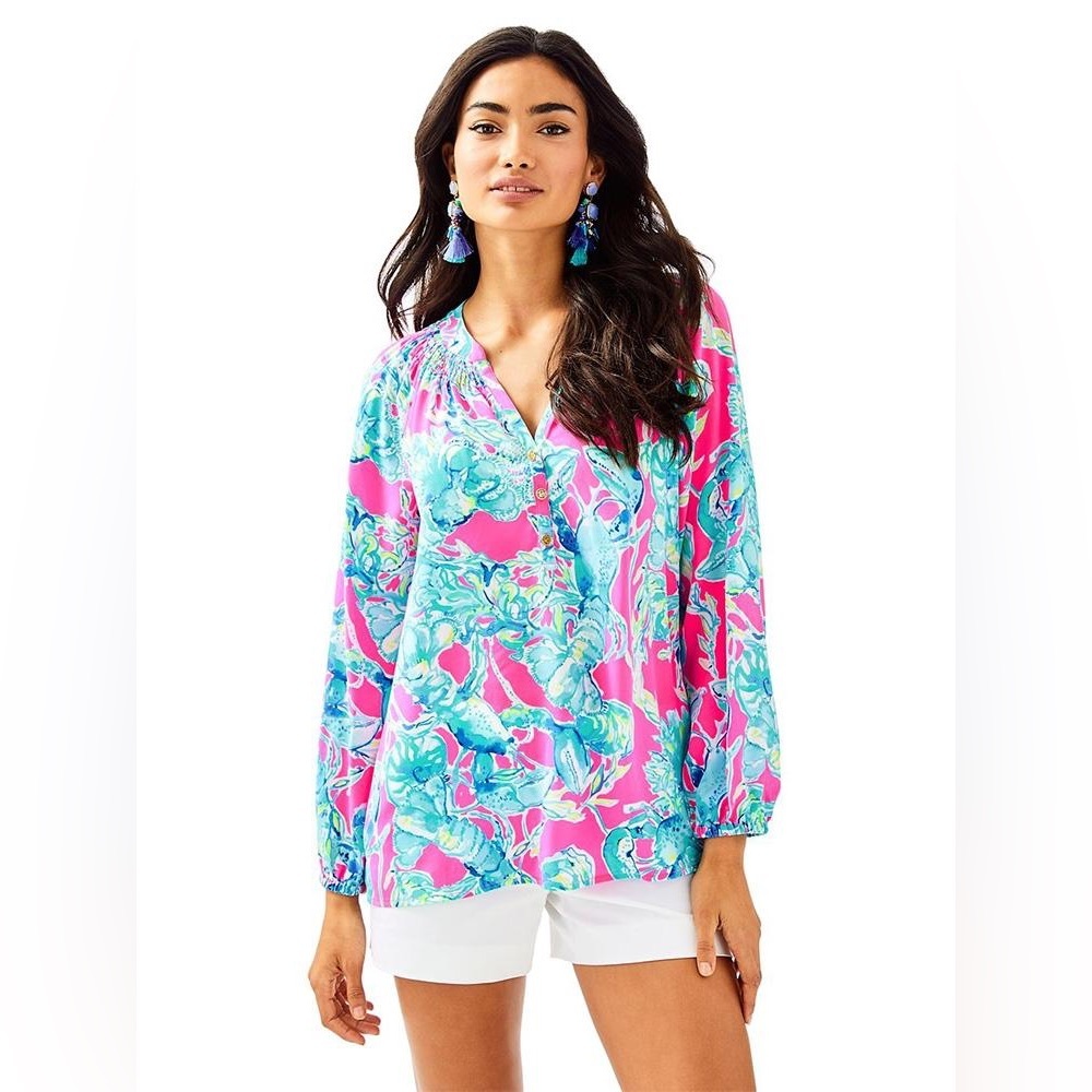 Lilly Pulitzer Lobsters in Love Elsa Top Size XL